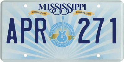 MS license plate APR271
