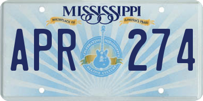 MS license plate APR274