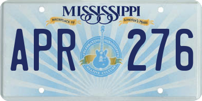 MS license plate APR276