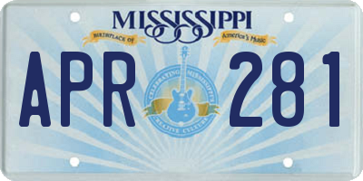 MS license plate APR281