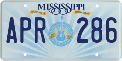 MS license plate APR286