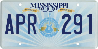 MS license plate APR291
