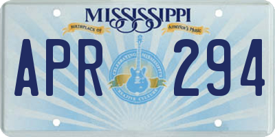 MS license plate APR294