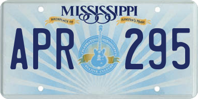 MS license plate APR295