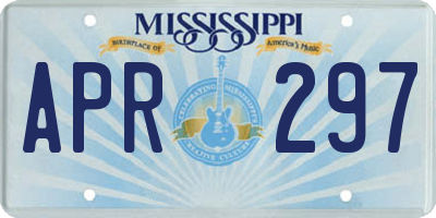 MS license plate APR297
