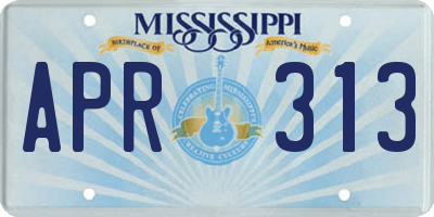 MS license plate APR313