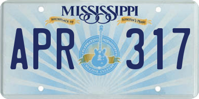 MS license plate APR317