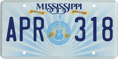 MS license plate APR318