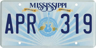 MS license plate APR319