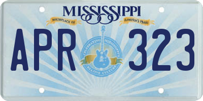 MS license plate APR323