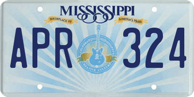 MS license plate APR324