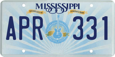MS license plate APR331
