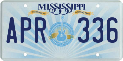 MS license plate APR336