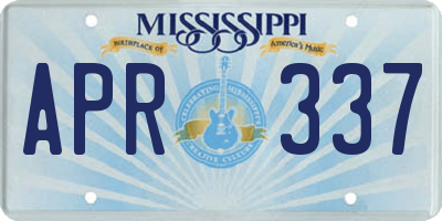 MS license plate APR337