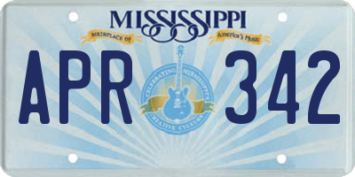 MS license plate APR342