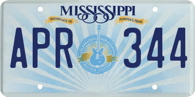 MS license plate APR344