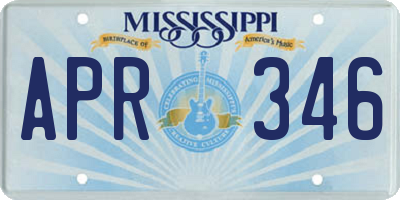 MS license plate APR346