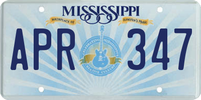 MS license plate APR347
