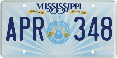 MS license plate APR348