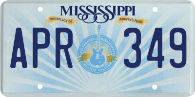 MS license plate APR349