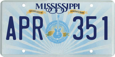 MS license plate APR351