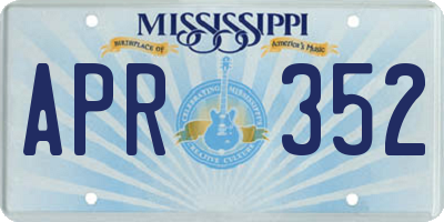 MS license plate APR352