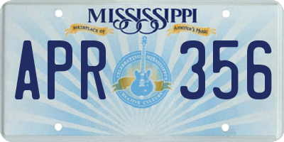 MS license plate APR356