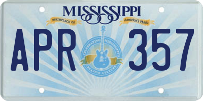 MS license plate APR357