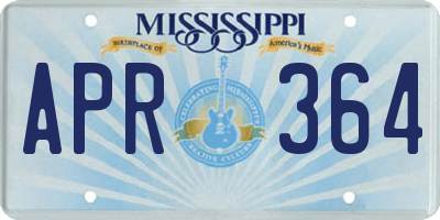 MS license plate APR364
