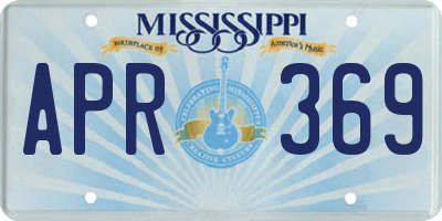 MS license plate APR369