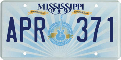 MS license plate APR371