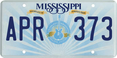 MS license plate APR373
