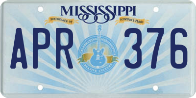 MS license plate APR376