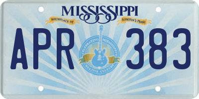 MS license plate APR383