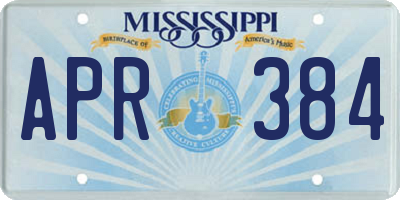 MS license plate APR384
