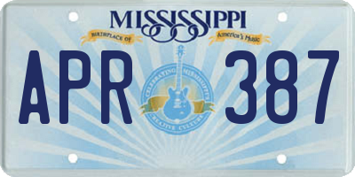 MS license plate APR387