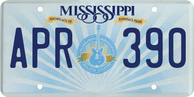 MS license plate APR390