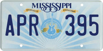 MS license plate APR395