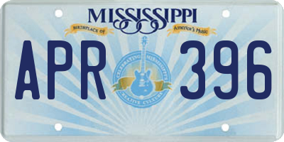 MS license plate APR396