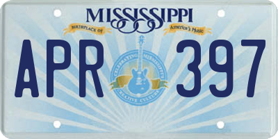 MS license plate APR397