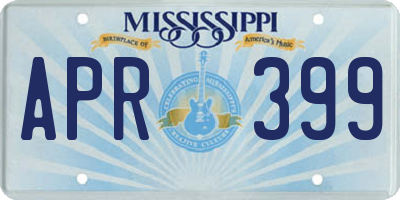 MS license plate APR399