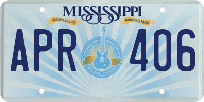 MS license plate APR406