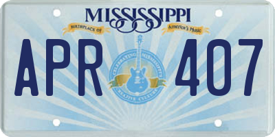 MS license plate APR407