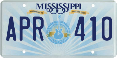 MS license plate APR410