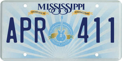 MS license plate APR411