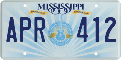 MS license plate APR412