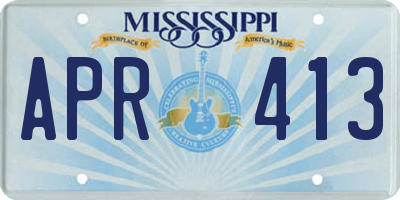 MS license plate APR413