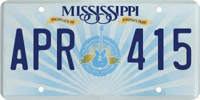 MS license plate APR415