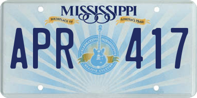 MS license plate APR417