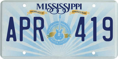 MS license plate APR419